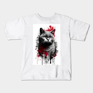 British Shorthair Portrait Kids T-Shirt